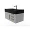 Castello Usa Nile 36" Wall Mounted Gray Vanity With Black Top And  Gold Handles CB-MC-36G-GLD-2053-BL - alternate 5